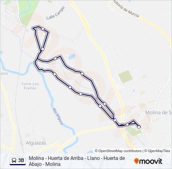 Mapa de 3B de autobús