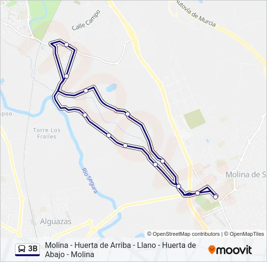 3B Bus Line Map
