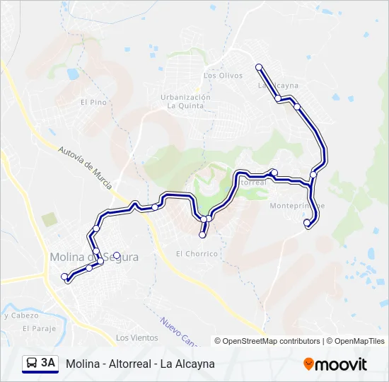 3A Bus Line Map