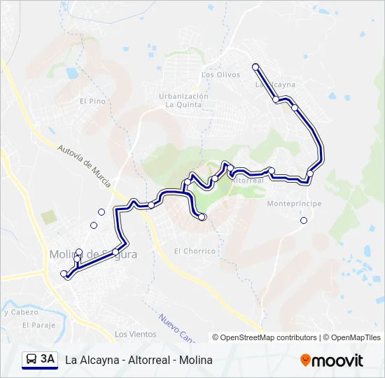 3A Bus Line Map