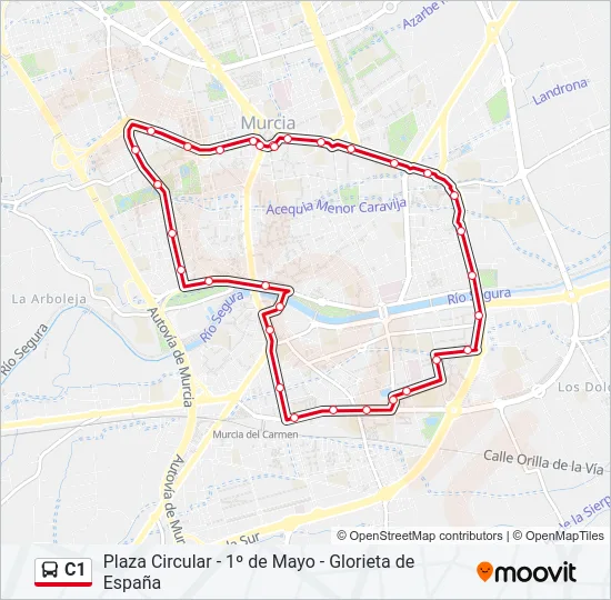 C1 Bus Line Map