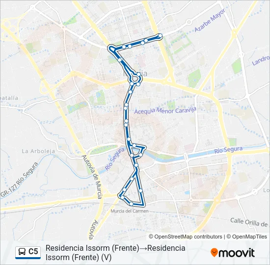 C5 Bus Line Map