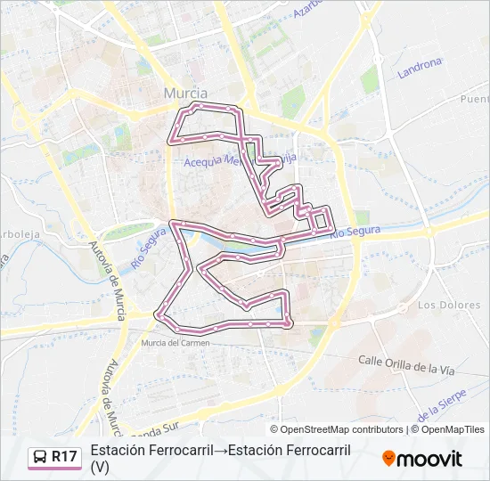 R17 Bus Line Map