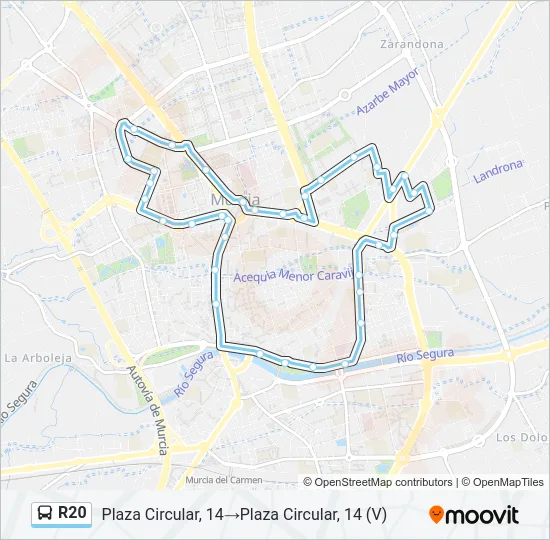 R20 Bus Line Map