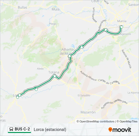 BUS C-2 Bus Line Map
