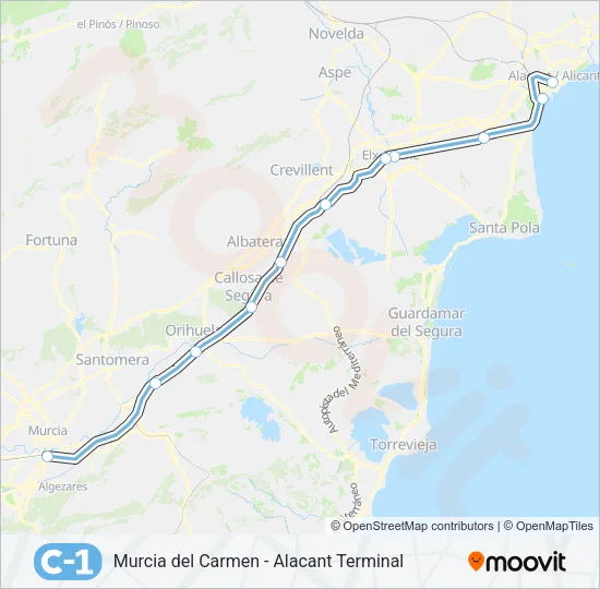 C1 Train Line Map