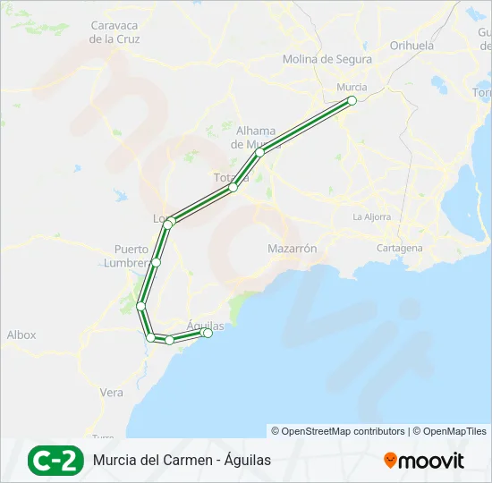 C2 Train Line Map