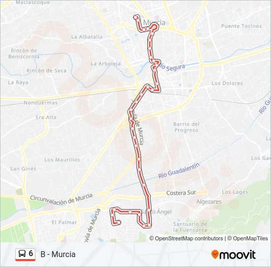 6 Bus Line Map