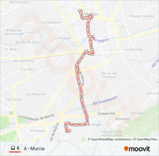 6 Bus Line Map