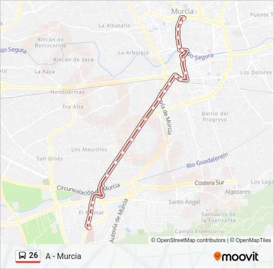 26 Bus Line Map