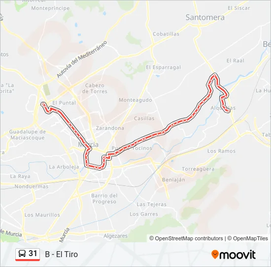 31 Bus Line Map