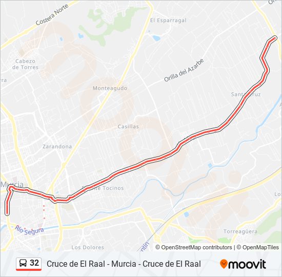 Mapa de 32 de autobús