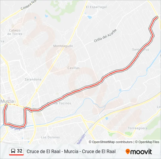 32 Bus Line Map