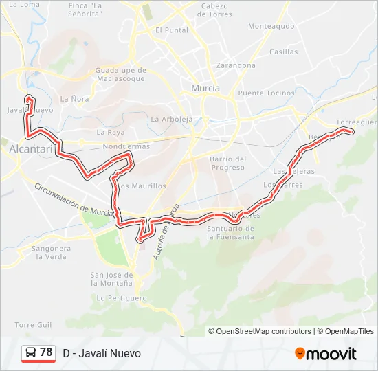78 Bus Line Map