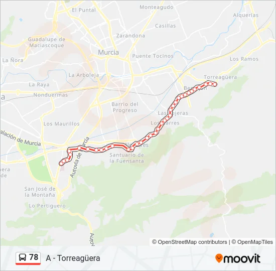 78 Bus Line Map