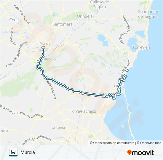 MUR-092-2 Bus Line Map