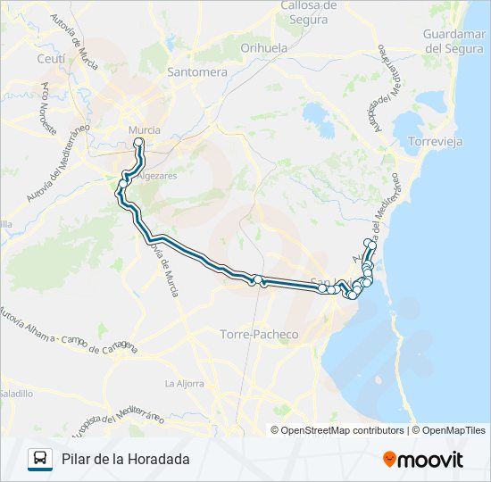 MUR-092-2 bus Mapa de línia