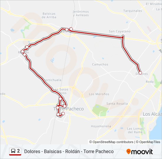 Mapa de 2 de autobús
