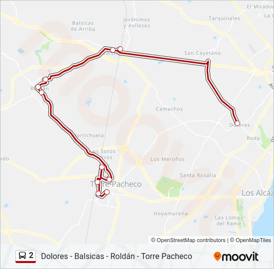 2 Bus Line Map
