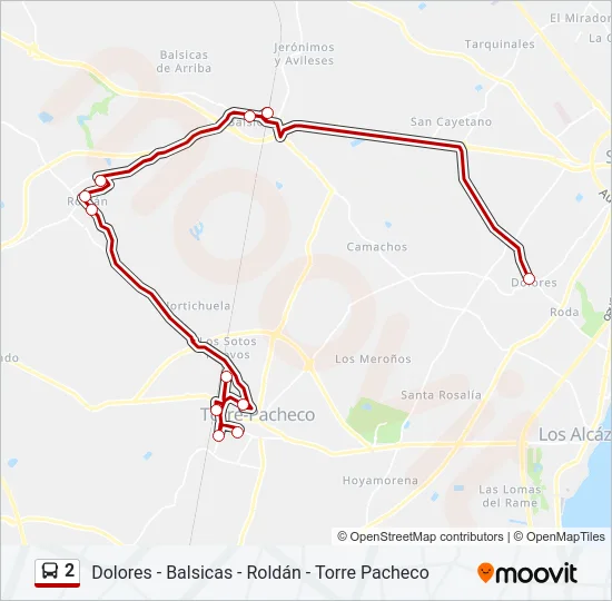 2 Bus Line Map