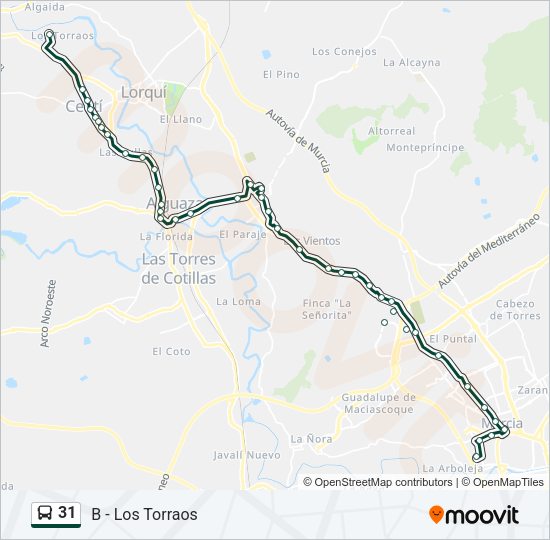 Mapa de 31 de autobús