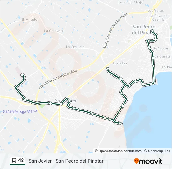 48 Bus Line Map