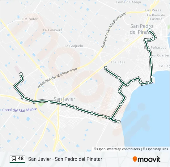 48 Bus Line Map