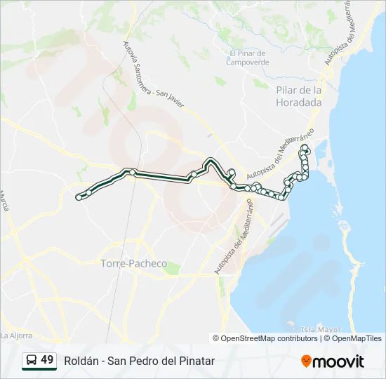 49 Bus Line Map