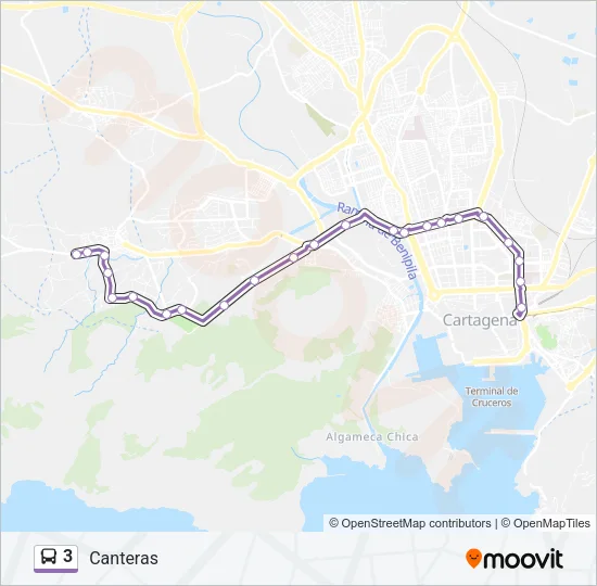 3 Bus Line Map