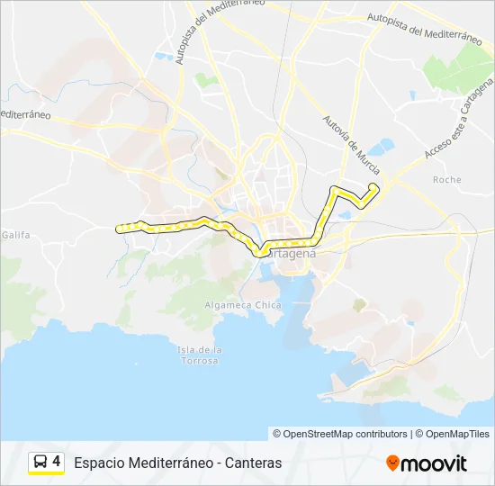 4 Bus Line Map