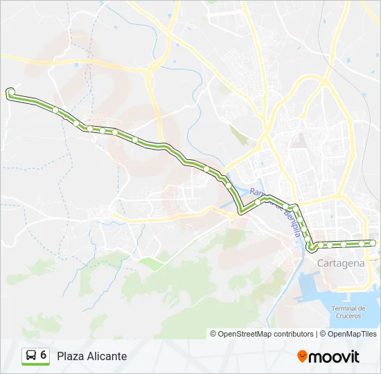 6 Bus Line Map