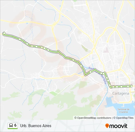 6 Bus Line Map