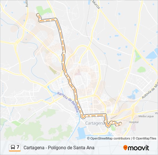 Mapa de 7 de autobús