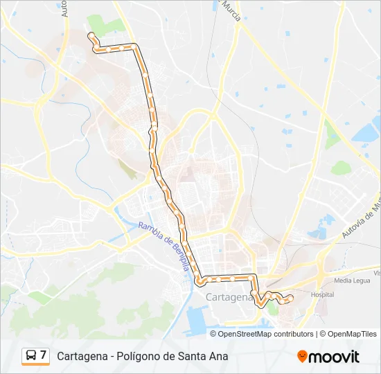 7 Bus Line Map