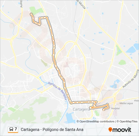 7 Bus Line Map
