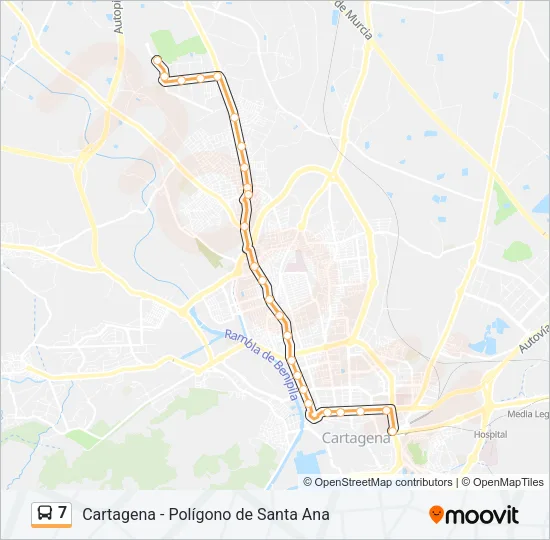 7 Bus Line Map
