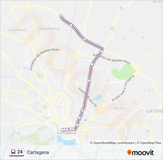 24 Bus Line Map
