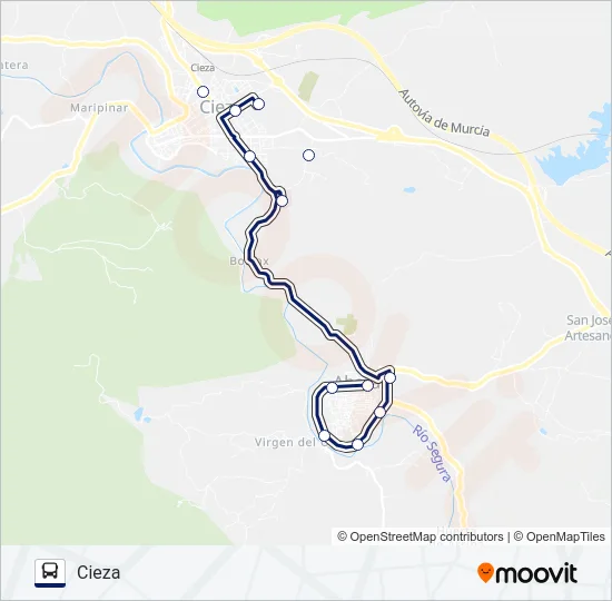 MUR-007-1 Bus Line Map