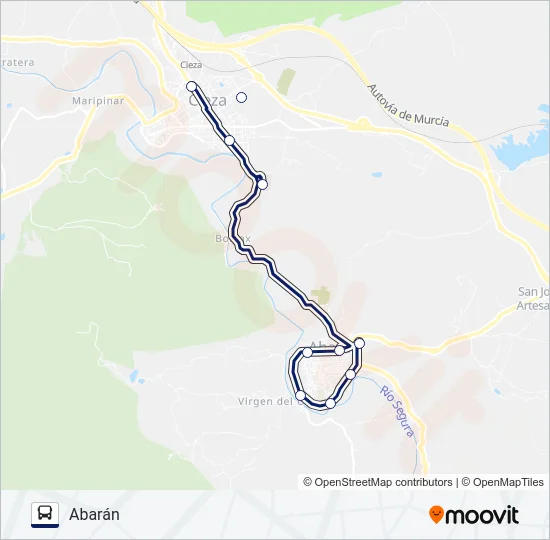 MUR-007-1 Bus Line Map