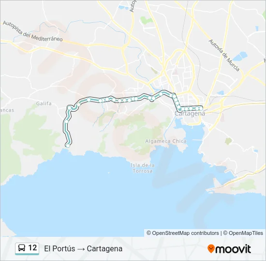 12 Bus Line Map