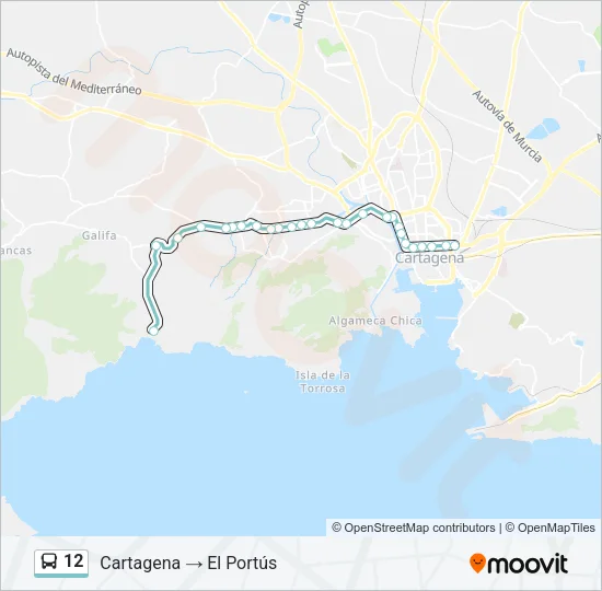 12 Bus Line Map