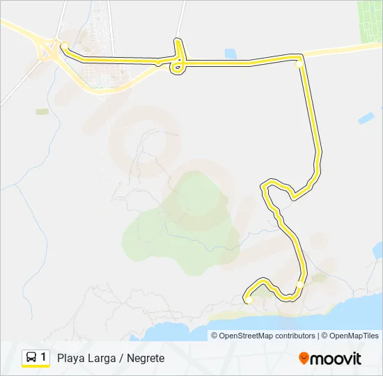 1 Bus Line Map