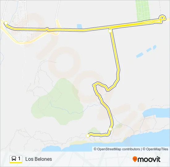 1 Bus Line Map