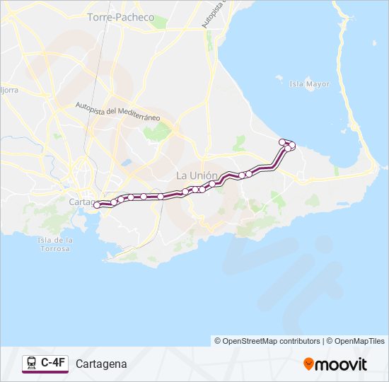 C-4F tren Mapa de línia