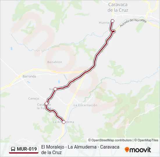 MUR-019 Bus Line Map