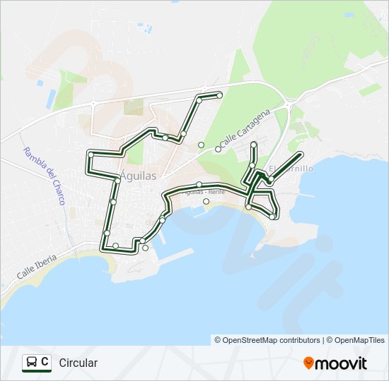 Mapa de C de autobús