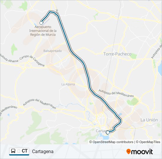 ✈️ CT bus Mapa de línia