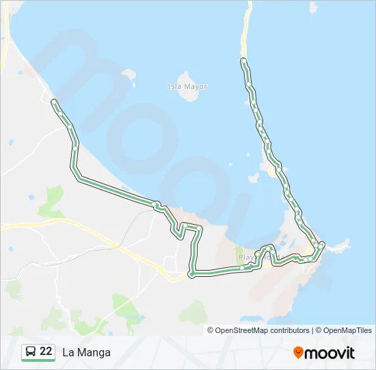 22 Bus Line Map