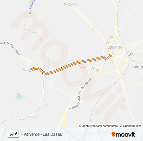 6 Bus Line Map
