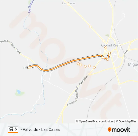 6 Bus Line Map